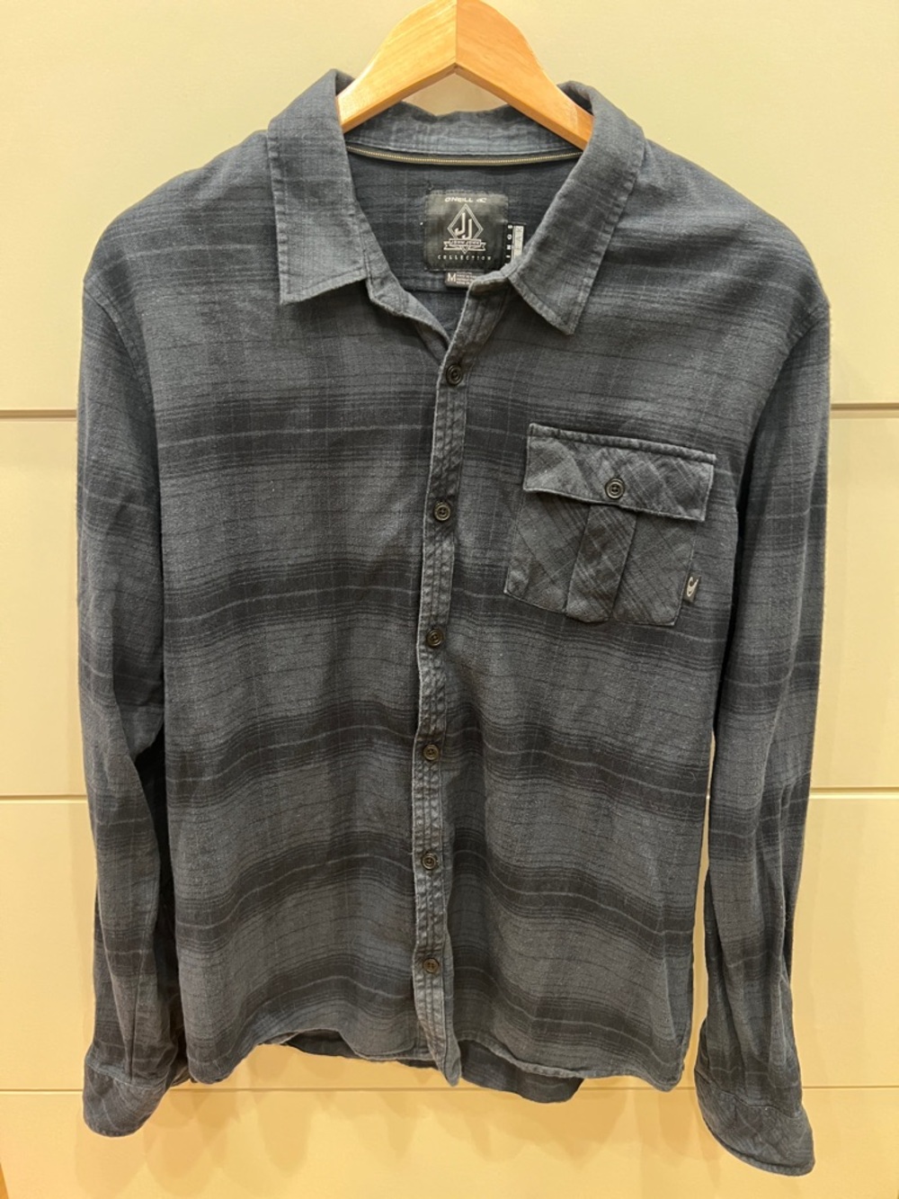 O’Neill Men's Casual Long-Sleeve Button-Up Shirt - Slate Blue/green